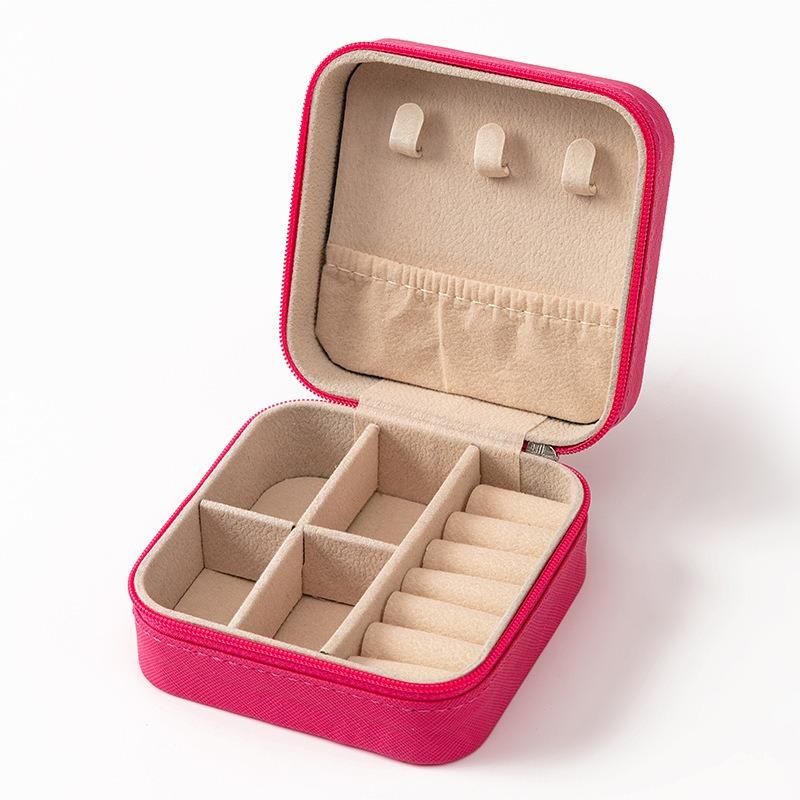 Jewelry storage box High-grade anti-oxidation stud earrings, necklace, jewelry ring grid desktop large-capacity display box