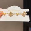 Fashion Jewelry Floral Zircon Stone Bracelet With Copper Material For Women