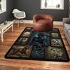 Prehistoric Creatures Pattern Rug Floor Mat for Living Room or Bedroom Soft and Comfortable Carpet a Gift for Birthday and Holiday.