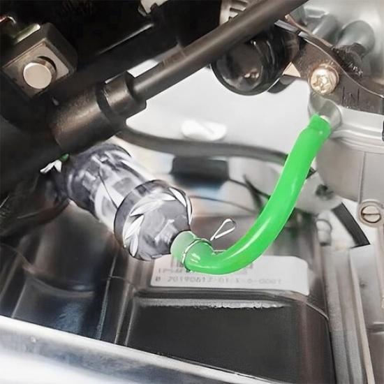 2PCS 5/16" 8mm Reble Motorcycle Fuel Filter, CNC Aluminum Alloy Silver