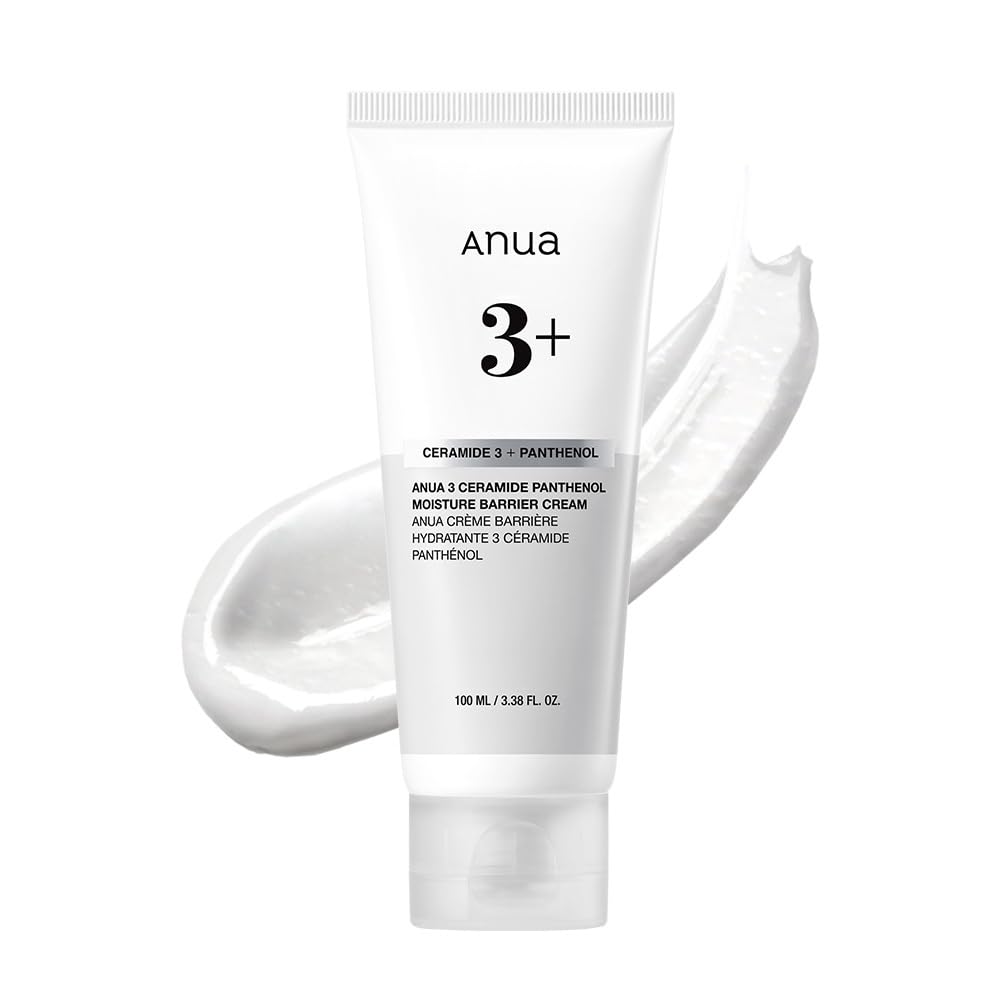 ANUA 3 Ceramide Panthenol Moisture Barrier Cream 100ml Hydration Oil-Water Balance Rough Skin Amino Acids Non-Greasy Sensitive Dry Skincare Korean
