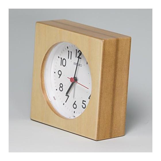 SEIKO Clock Wall Clock Table Clock Dual Use Analog Alarm Wooden Frame Natural Wood KR501A SEIKO