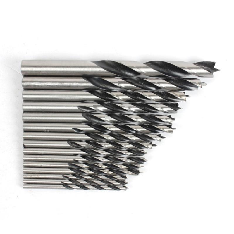 15Pcs Professional Woodworking Drill Bits Multiple Size Helical Tip For Precise Wood Drilling Cabinet Making & Doweling