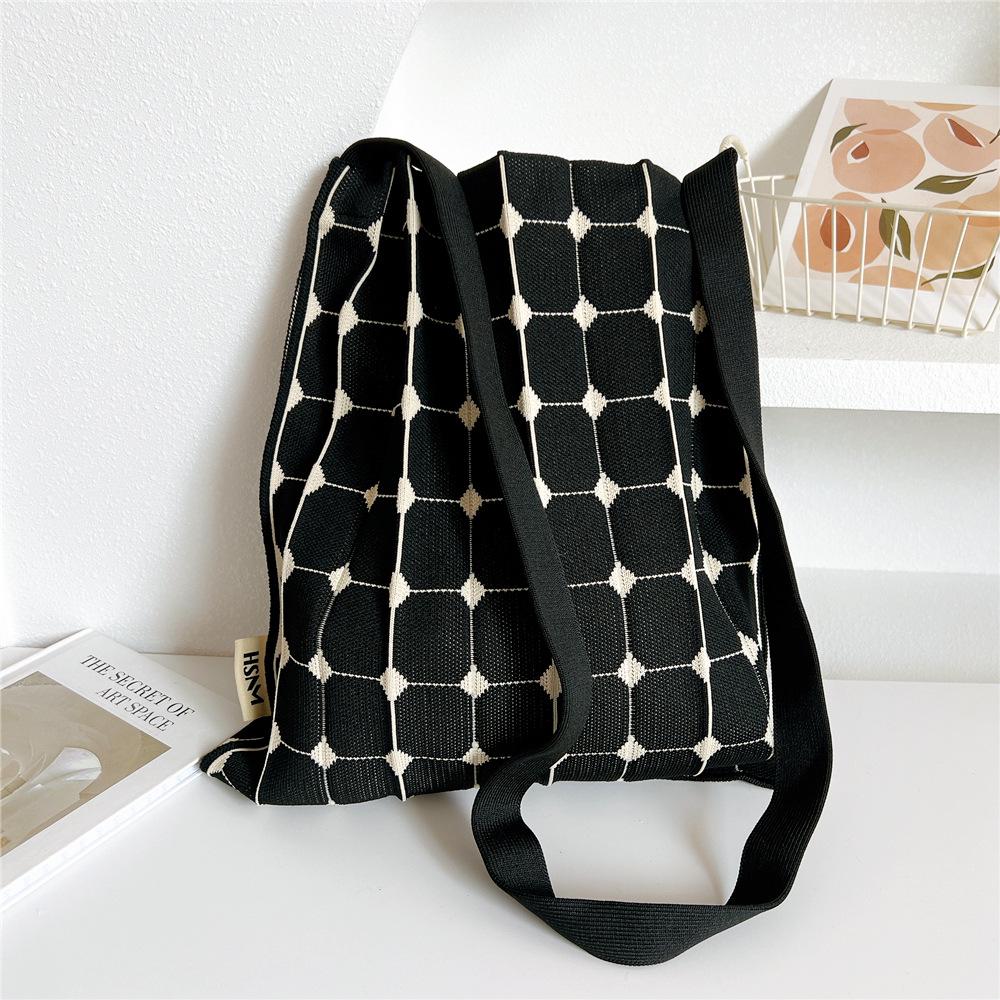 INS Accordion Pleated Crossbody & Shoulder Bag - Knitted, Foldable, Fashionable Design from Korea