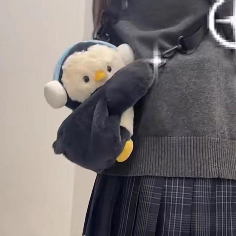 Kleiner Pinguin Schaf Papa Lamm Tasche Vielseitige Plüschtasche Campus Umhängetasche Puppe Niedlicher Crossbody-Rucksack