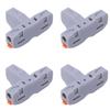 20Pcs Quick Terminal Block Wire Connector TShaped PushType Wiring Splitter SPLT1(Gray )