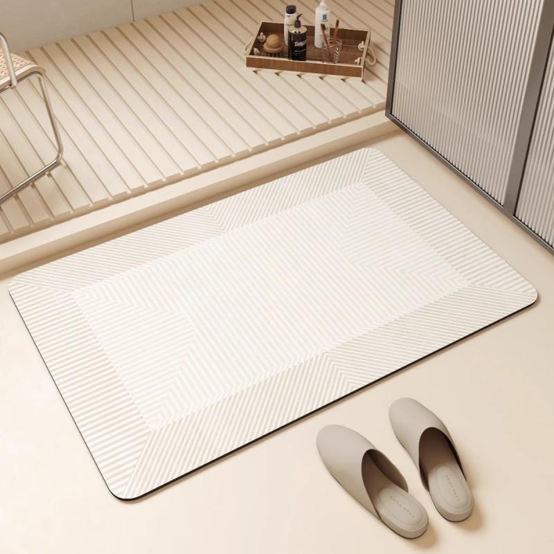 Nordic Style Bath Mat Diatomite Absorbent Non Slip Door Bathroom