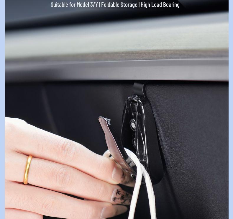 Passenger Side Glove Box Hook for Tesla Model Y/3 - Updated Interior Accessory