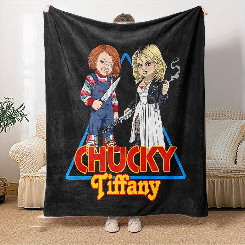Chucky Tiffany'S Tale Flannel Blanket Super Soft Warm Cozy Blanket For Sofa Bed Office Travel Allseason Home Decor Gift