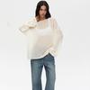 Maglioni da Donna a Manica Lunga Trasparenti Maglioni da Donna Primavera Autunno Maglione Lavorato a Maglia Casual Vuoto Top Pullover Semplici Eleganti Maglieria
