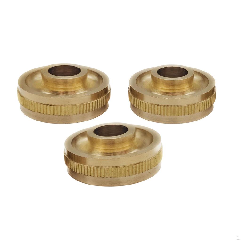 3 Pieces Tuba Valve Brass Instrument Piston Button Cap Covers Trombone Metal Parts Replacement