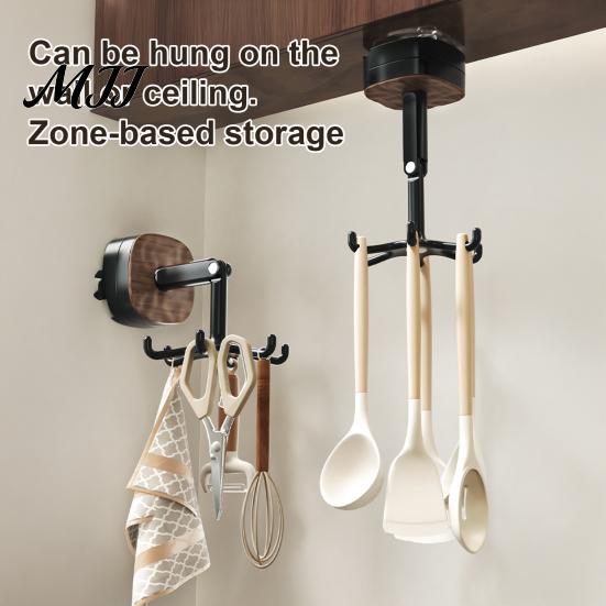 Strong Suction Cup Hangers Swivel Hook, 360 Degree Rotation And Telescopic Design No Drill Wall Vacuum Hook for Kitchen Bathroom Accessory Hooks