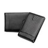 Men's Carbon Fiber Pattern RFID Short Wallet with Front Pocket Dollar Clip