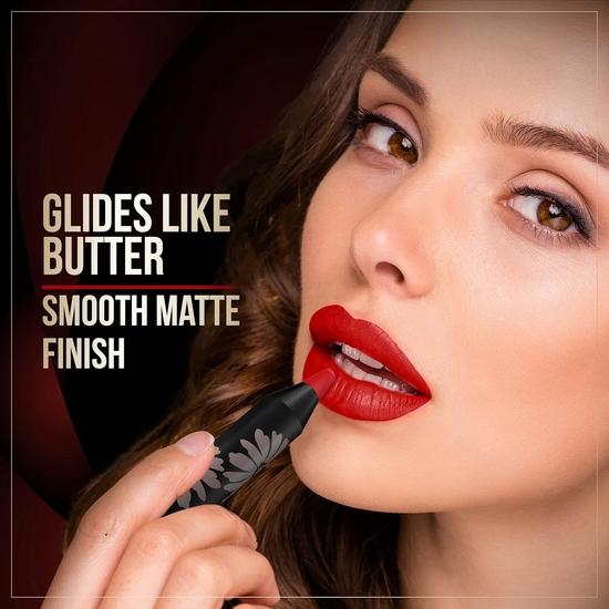 FACESCANADA Comfy Matte Lip Crayon - No Filter 13, 2.8g | 8HR Long Stay | No Dryness |  Intense Color In 1 Stroke | Hydrates & Nourishes