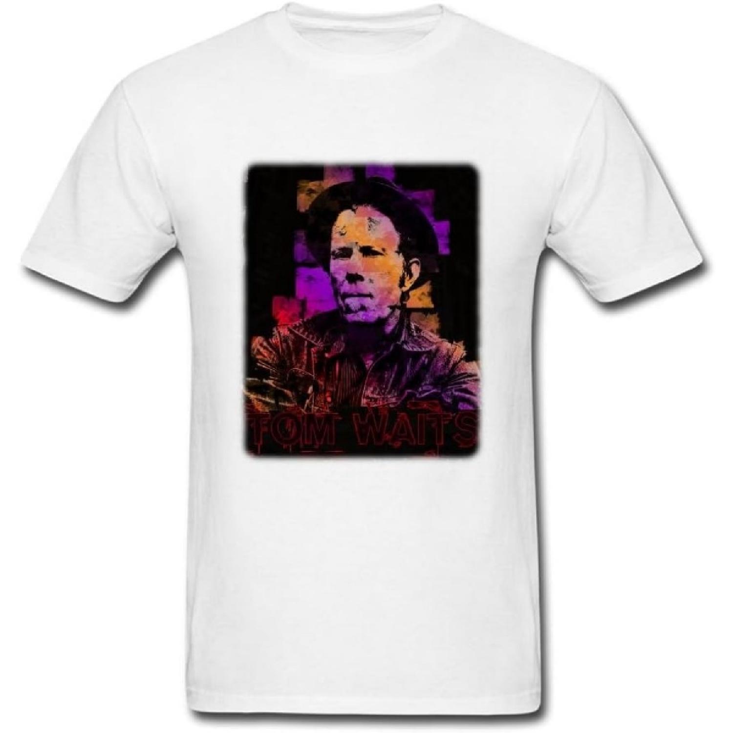JuDian Tom Waits Singer Art T Shirt For Men(1) XXXXXL белый