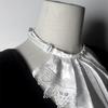 Gothic Flouncing Collar With Layered Ruffle Comfortable Cotton For Women Fashion Elegant Lapel