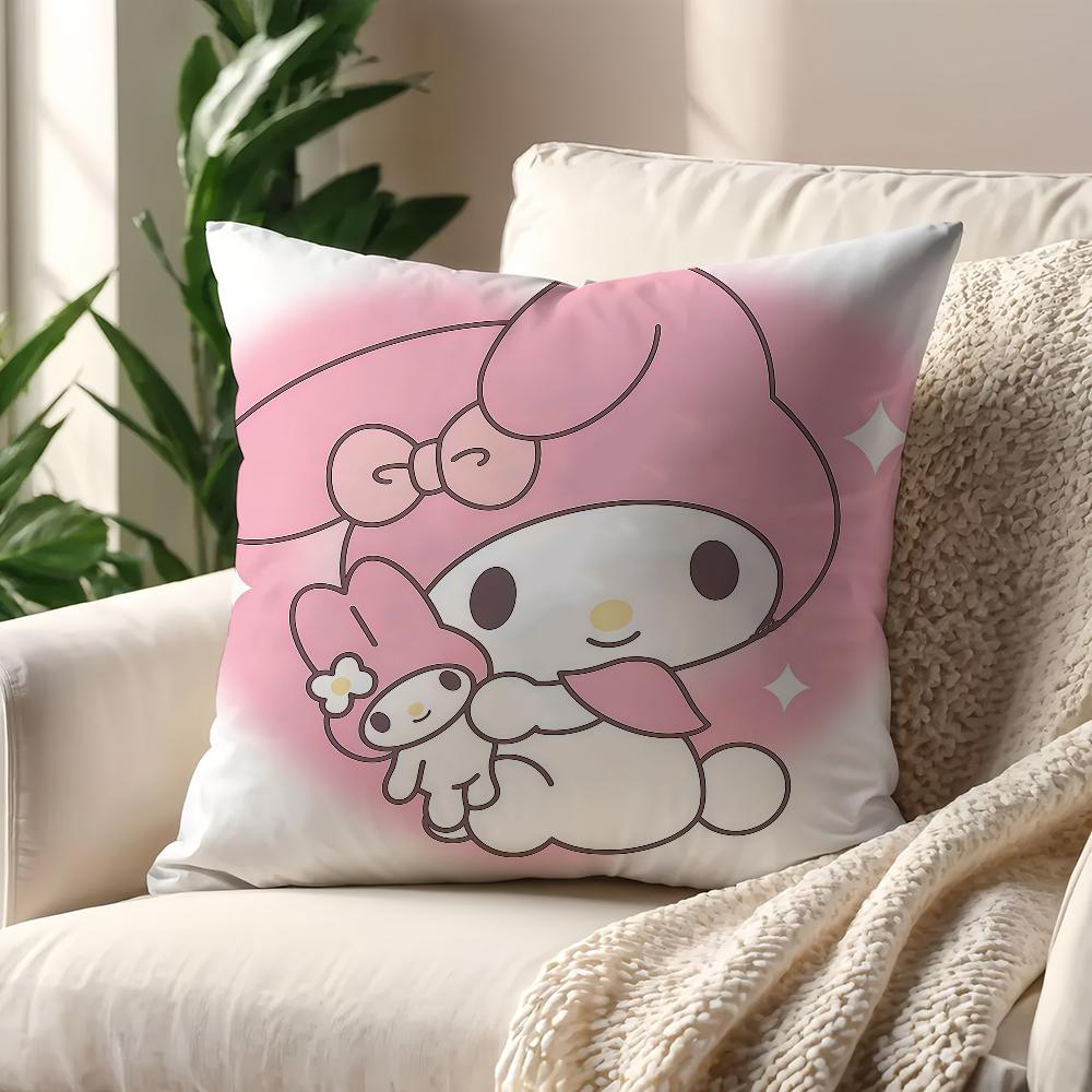 MMy MMelody Kawaii cushion cover For Pillow Printing Sofa Decoration Home Car Room Coffee Shop Office Nordic Simplicity