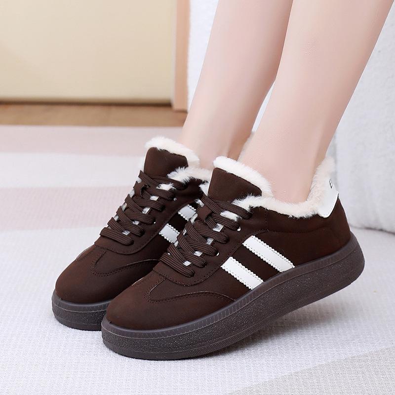 Brand Winter Women's Boots 2026 Plush Thickened Thermal Casual Shoes Thick Soled Lace Up German Training Shoes Vulcanized Shoes