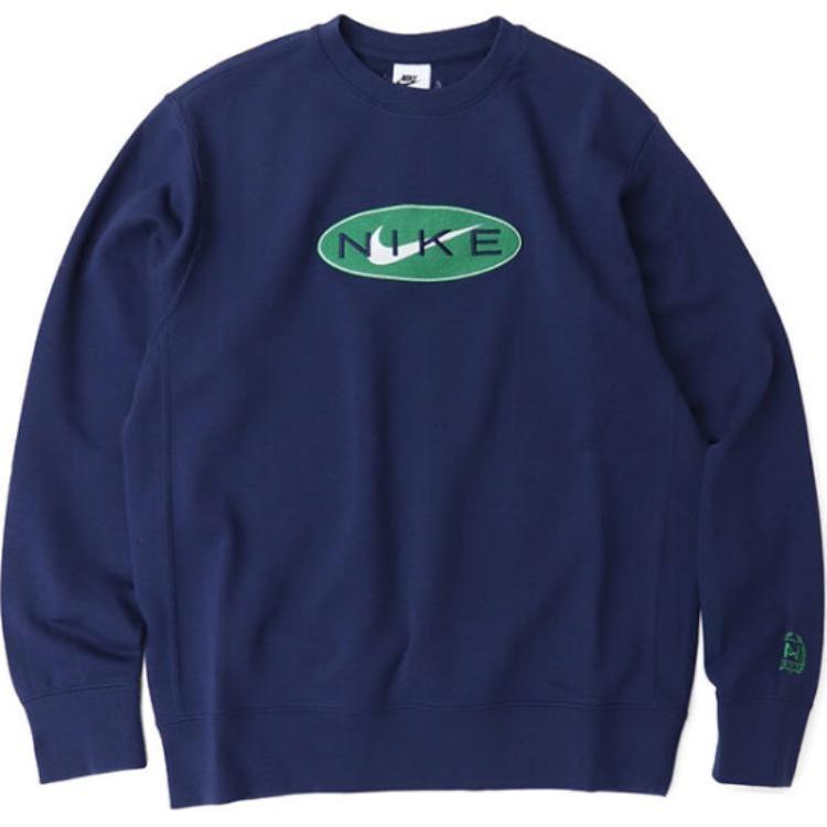 Nike Sportswear French Terry Crewneck Sweatshirt Asia Sizing Midnight Navy Men s FZ4729-410 S