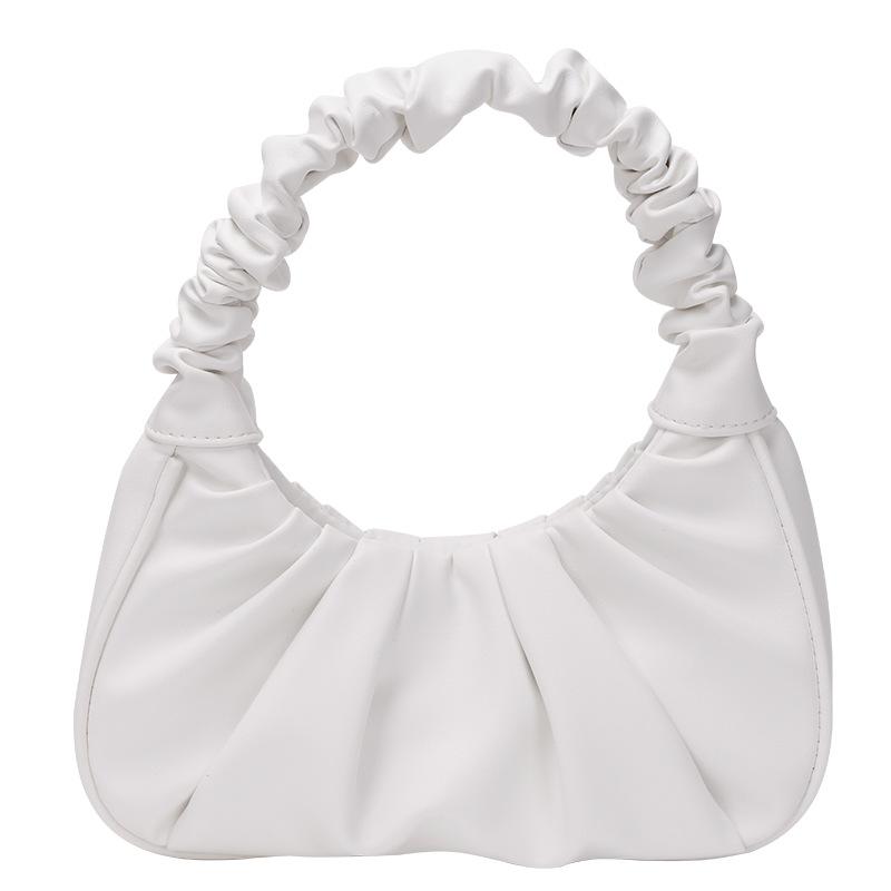 Women's Handheld Horn Folded Cloud Baguette Underarm Oblique Span Shoulder Bag
