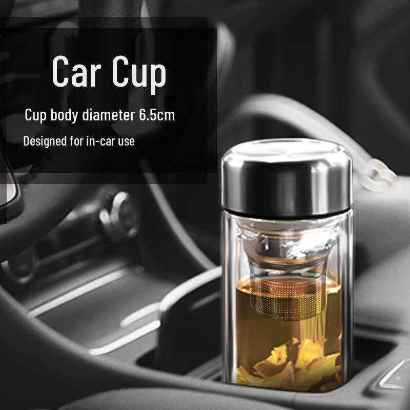 Simita Fengge Portable Double-Layer Glass Tea Cup