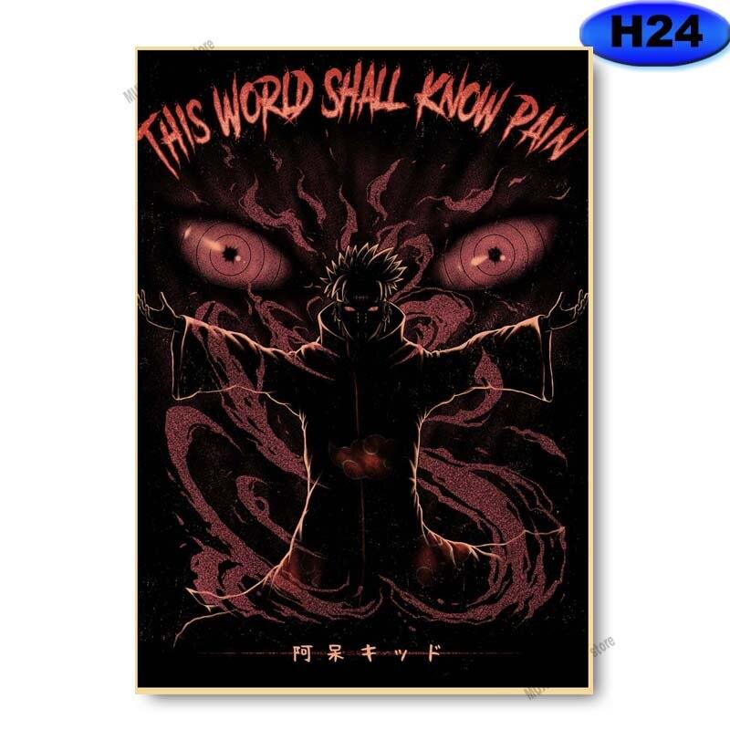 Vintage klasické anime plakáty postav Kraft Paper Slayer/Haikyuu Plakát Anime Dekor Pokoj Bar Kavárna Nástěnná malba