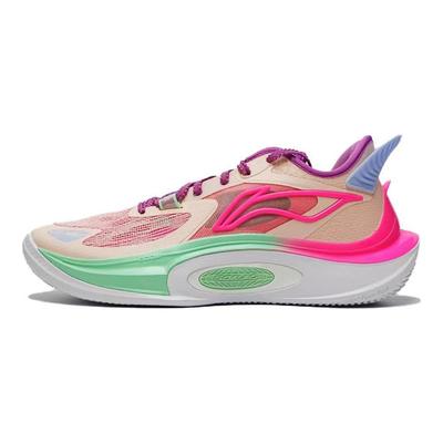 Li Ning Sonic 11 V2 Bequemes Stoff TPU Stoßdämpfung Langlebig Low-Top Basketballschuhe Herren Sneaker Orange ABAT045-5