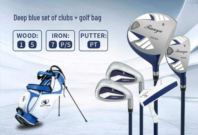 2026 Kids' Carbon Fiber Golf Club Set - 5 Clubs for Beginner Boys and Girls