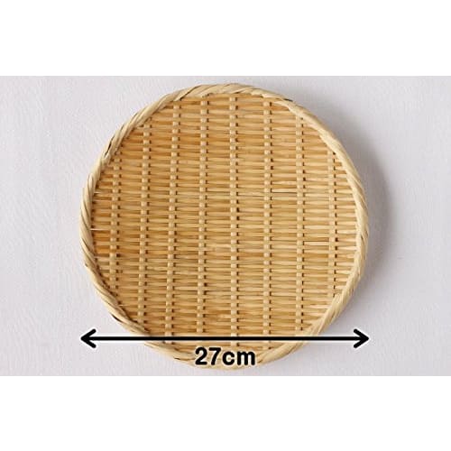 [Kagoya] Special Selection Round Tray Strainer (Bamboo Strainer), Diameter: Approx. 27cm (7004)