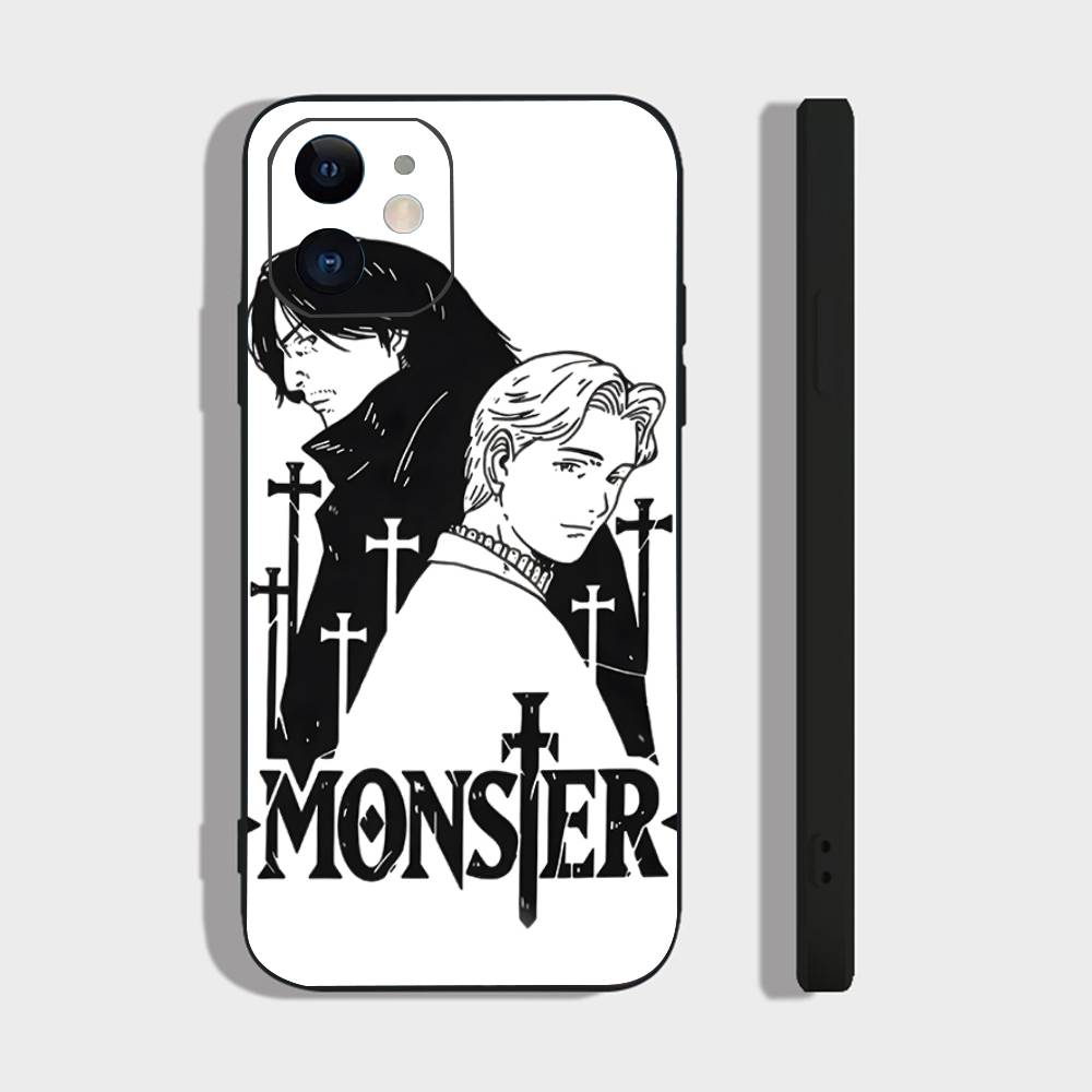 

M-Monster Animation Phone Case For IPhone 17 Air 16 15 14 13 Pro Max 11 12 Black Silicone Cover IPHONE 12PRO