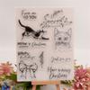 Christmas Cat Silicone Clear Stamps for Card Making Scrapbooking Embossing DIY Craft Album Rubber Seal Stamps Decoration