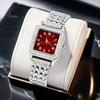 Fashionable Digital Square Watch Set, Fully Diamond Ladies' Watches, Women's Watches, Quartz Watches
