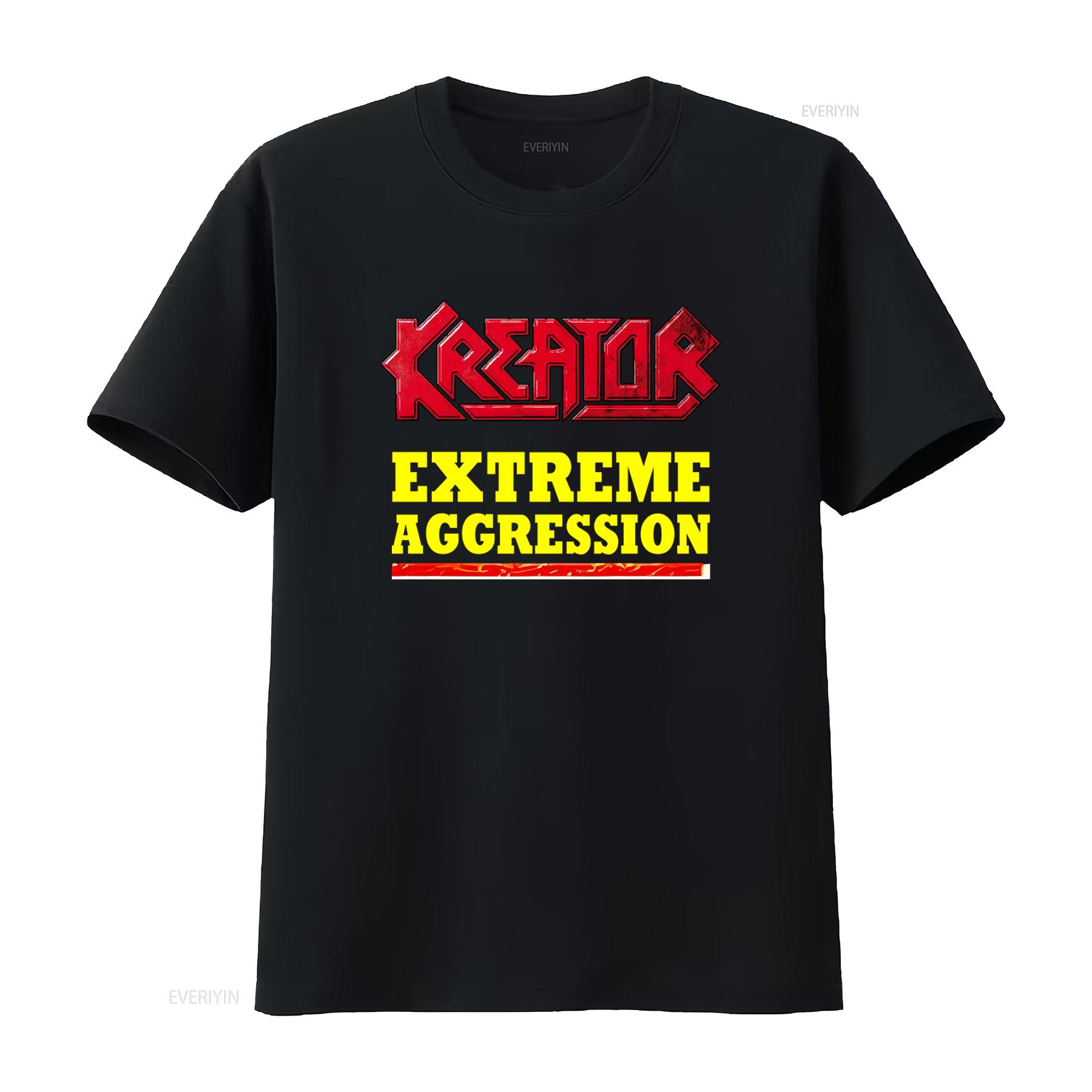

New Kreator Extreme Aggression Print T Shirt for Men Dtg vintage Washed Soft Unisex Stylish homme Comfortable designer clothes 4XL