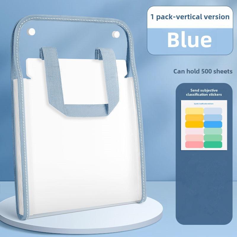 Large Capacity Multi-Layer Transparent A4 Accordion Folder for Documents and Books