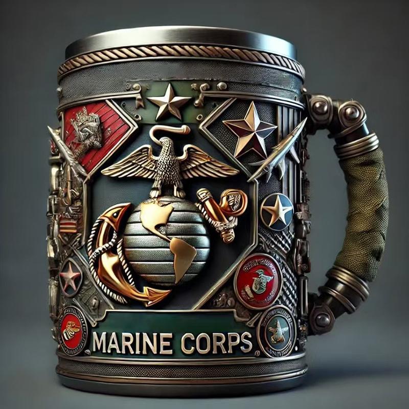 Army-Themed 3D Coffee Mug Unique Military Veteran Tribute Cup Personalized Veteran Ceramic Coffee Cup Funny Gifts For Veterans