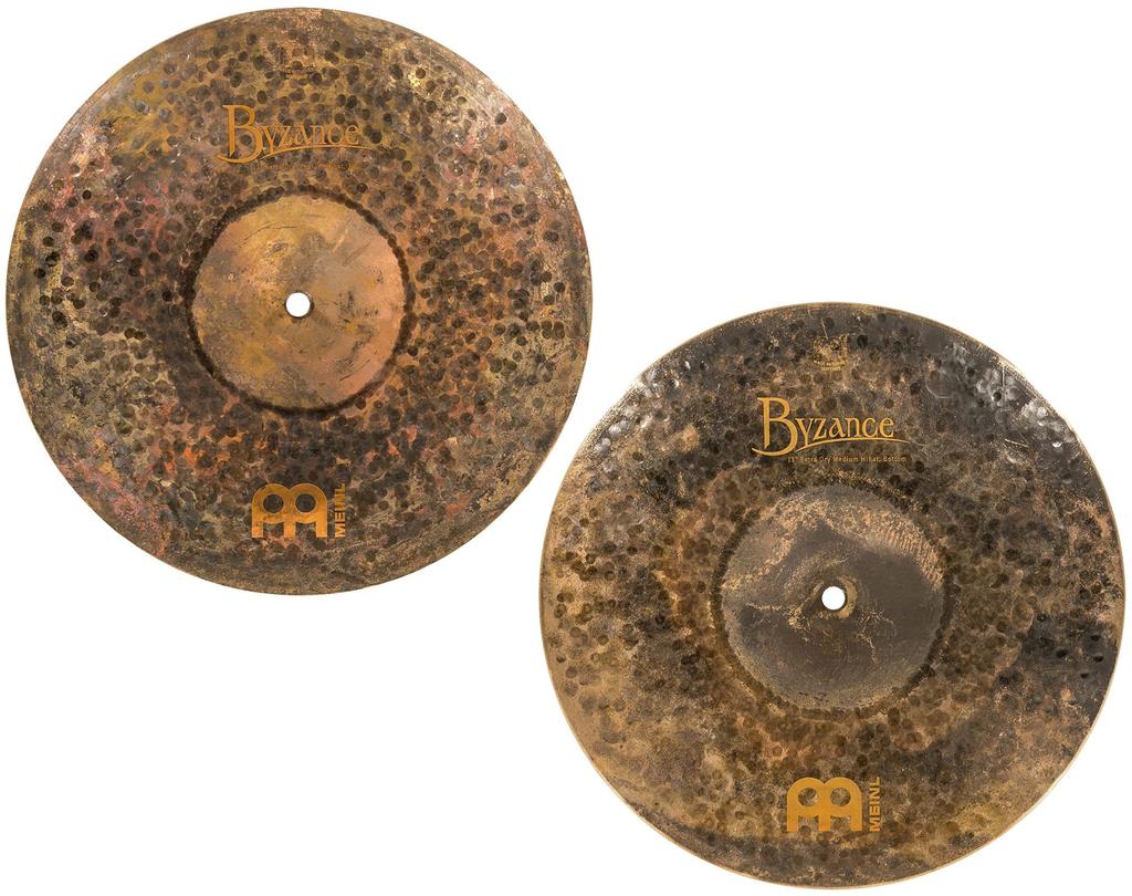 MEINL Byzance Extra Dry Series Pair Hi-Hat Cymbals, 13" Medium, (B13EDMH)