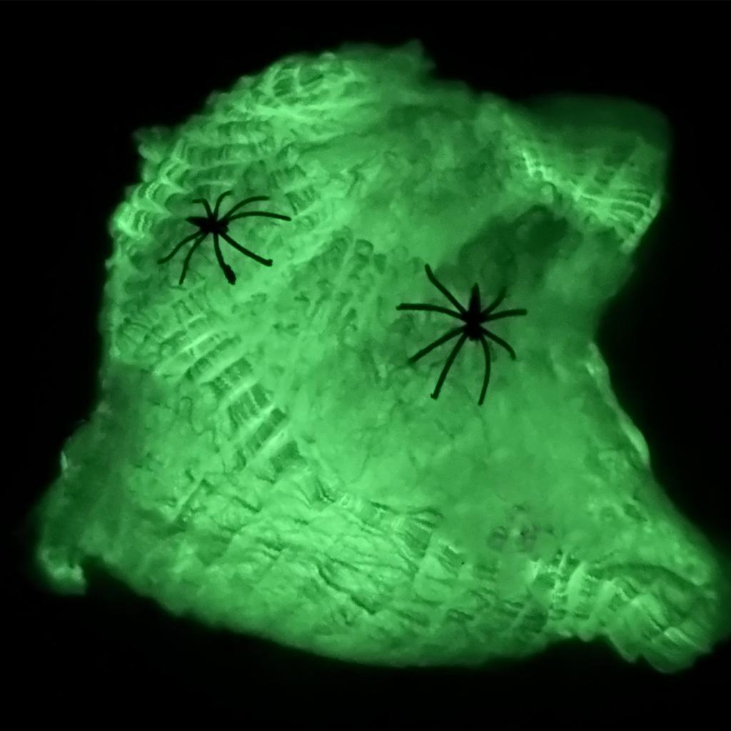 Halloween Decoration: Luminous SpideWeb, Silk, Luminous Spider Cotton, Haunted House, SecretRoom, Tomb Scene Arrangement And Decoration Props