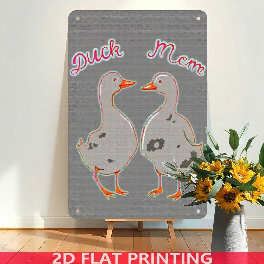 

Vintage Metal Sign Duck Farmhouse Bar Wall Decor