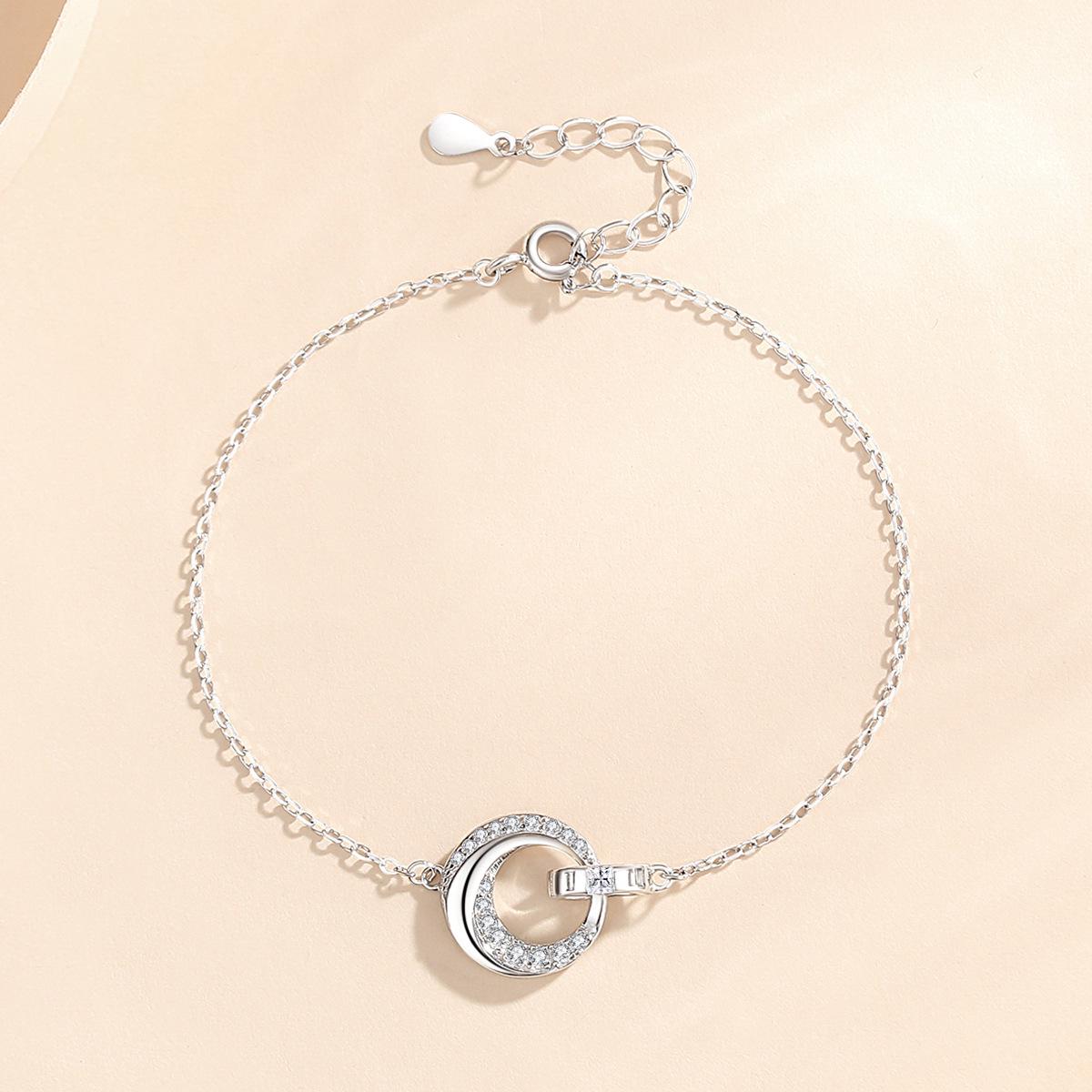 Tichya S925 Sterling Silver Mobius Strip Couple Bracelets: Luxurious, Versatile Jewelry for Men and Women. S925 Silver