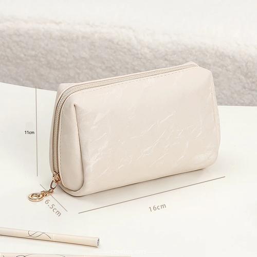 Silicone Makeup Bag Large Capacity Colorful Cosmetic Organizer Travel Toiletry Bag Portable Handheld Storage white