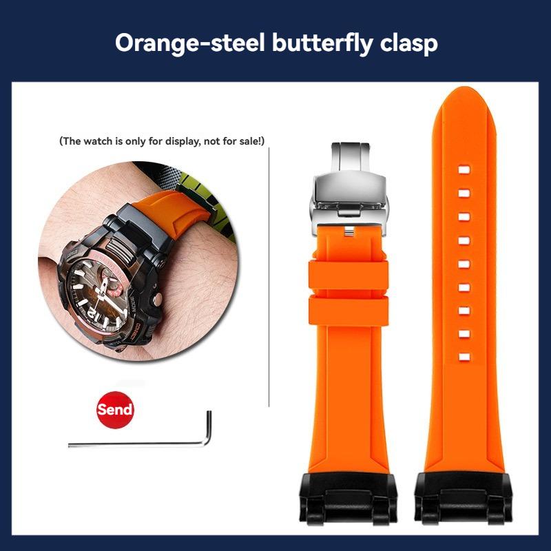 GR-B100 Silicone Watch band Men Outdoor Sports For Casio G-SHOCK 5536 GR-B100GB-1A GR-B100-1A4 Modified Watch Strap Bracelet