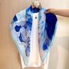 New Chinese Style 90cm Square Scarf Women S Versatile Doli Yarn Scarf For Head And Shoulder