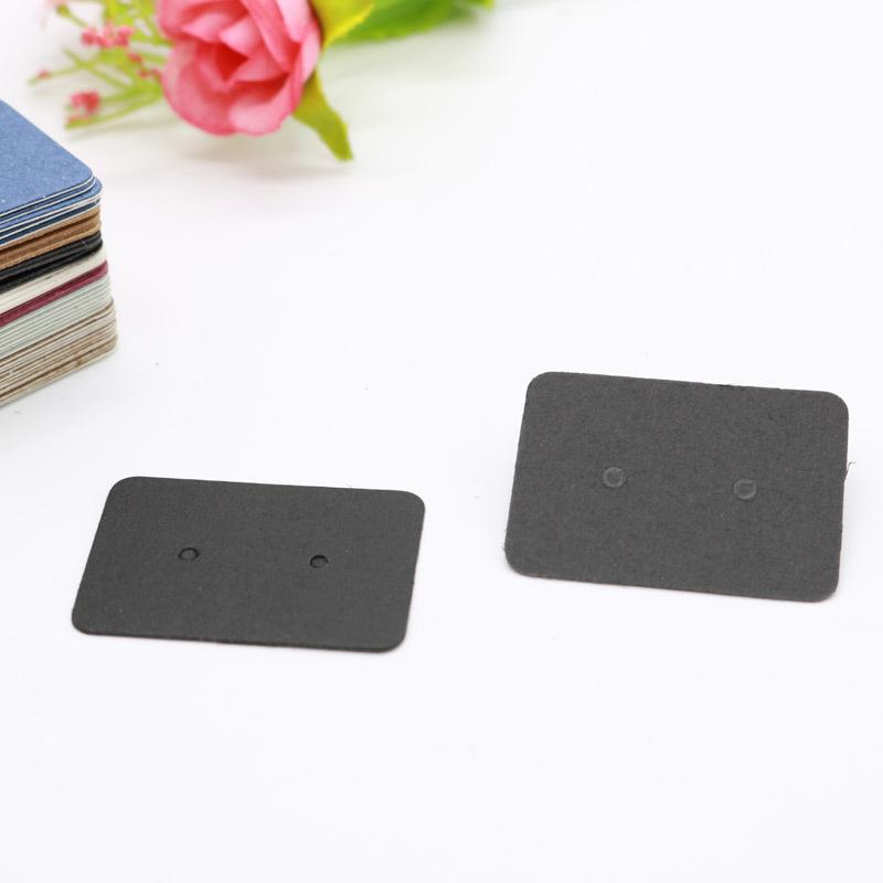 100 pièces 50 pièces Cartes d'emballage pour boucles d'oreilles 2,5x3,5 cm Carte d'affichage pour clous d'oreilles Carton vierge Papier Kraft Étiquette de prix pour bijoux DIY