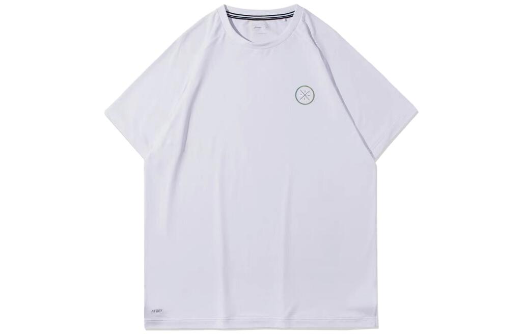 Li Ning Wade Collection T Shirts Men s White Crew Neck Moderate Straight Fit ATSR285-2 M