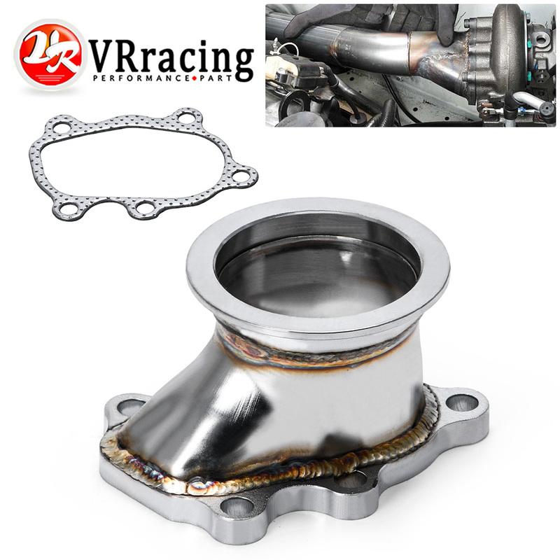 VR RACING- Stainless Steel Adapter for T25 T28 GT25 GT28 2.5" 63mm V-band Clamp Flange Turbo Down Pipe Adapter VR4833