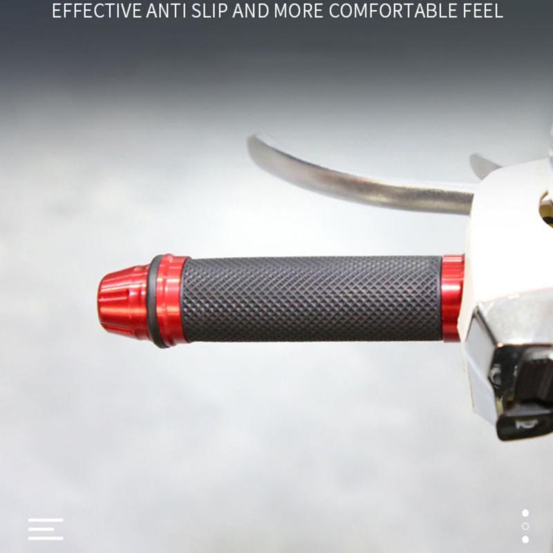 1 Pair Motorcycle Grips Hand Rubber Anti-Slip Cycling Scooter Handlebar Grips Modified 22-24Mm Universal Rubber Handle Bar Grips
