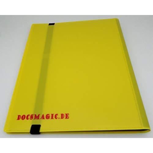 Docsmagic.De Pro-Player 9-Pocket Album Yellow - 360 Card Binder - MTG - PKM - YGO - Classeur pour Jeu de Cartes Jaune