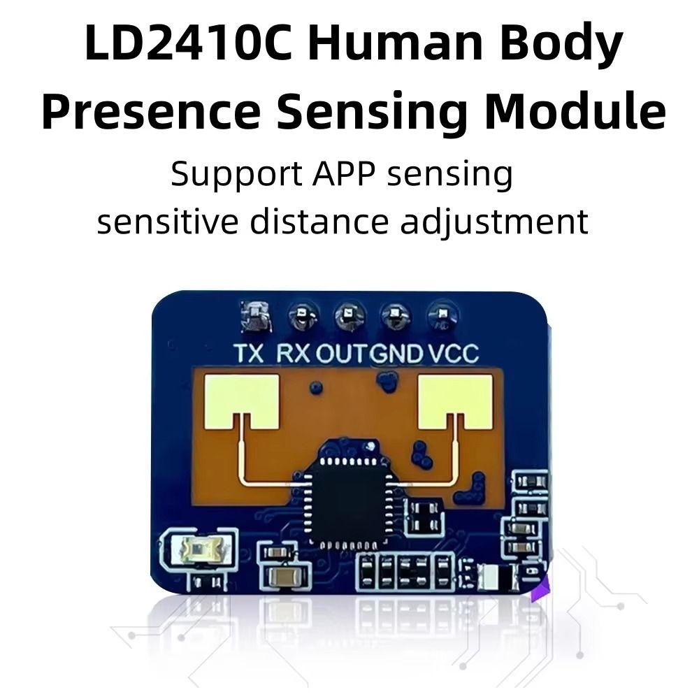 5V Power Supply LD2410C Radar Module Heartbeat Detection Sensor  Smart Home Applications