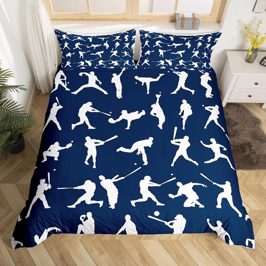 Basketball Bedding Set Twin Size Kids Basketball Player Comforter Cover Teens Ball Gaming Duvet Cover Sports Themed Quilt Cover