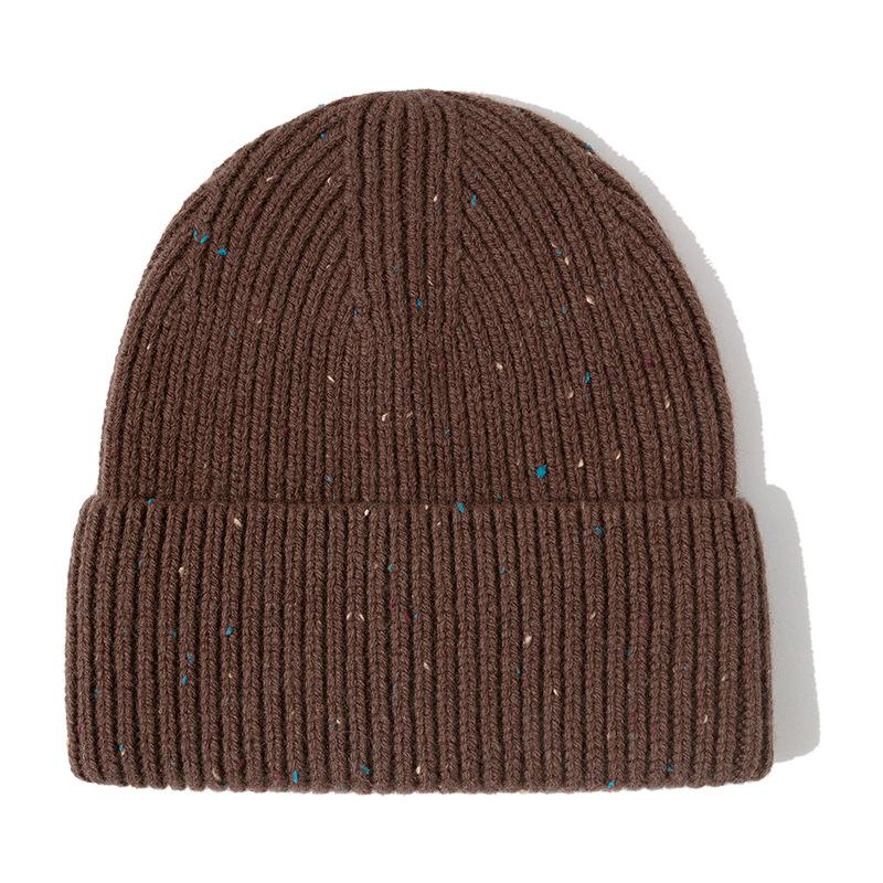 Classic Ribbed Knit Beanie-Unisex 100% Wool Hat for Autumn/Winter Business & Travel One Size Fits Most